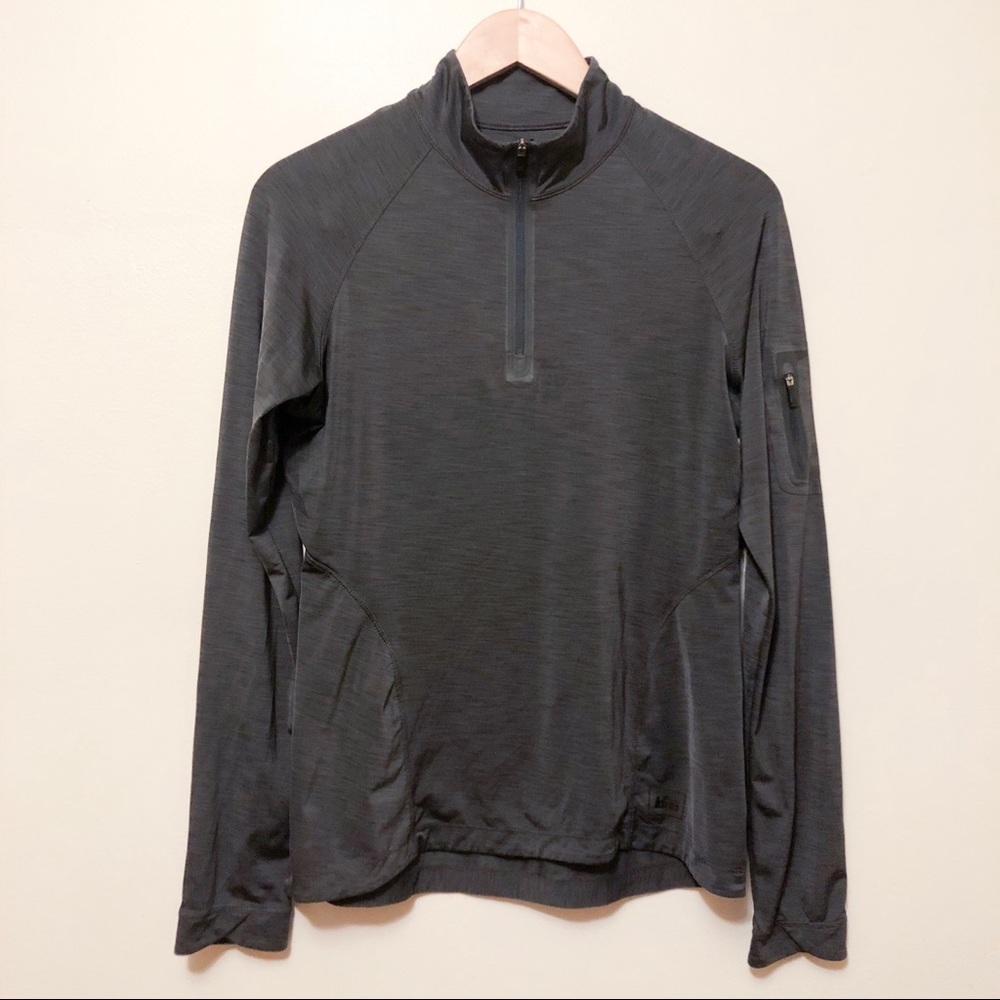 REI | small slate charcoal quarter zip